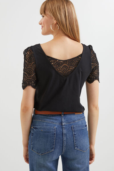 Tshirt guipure femme