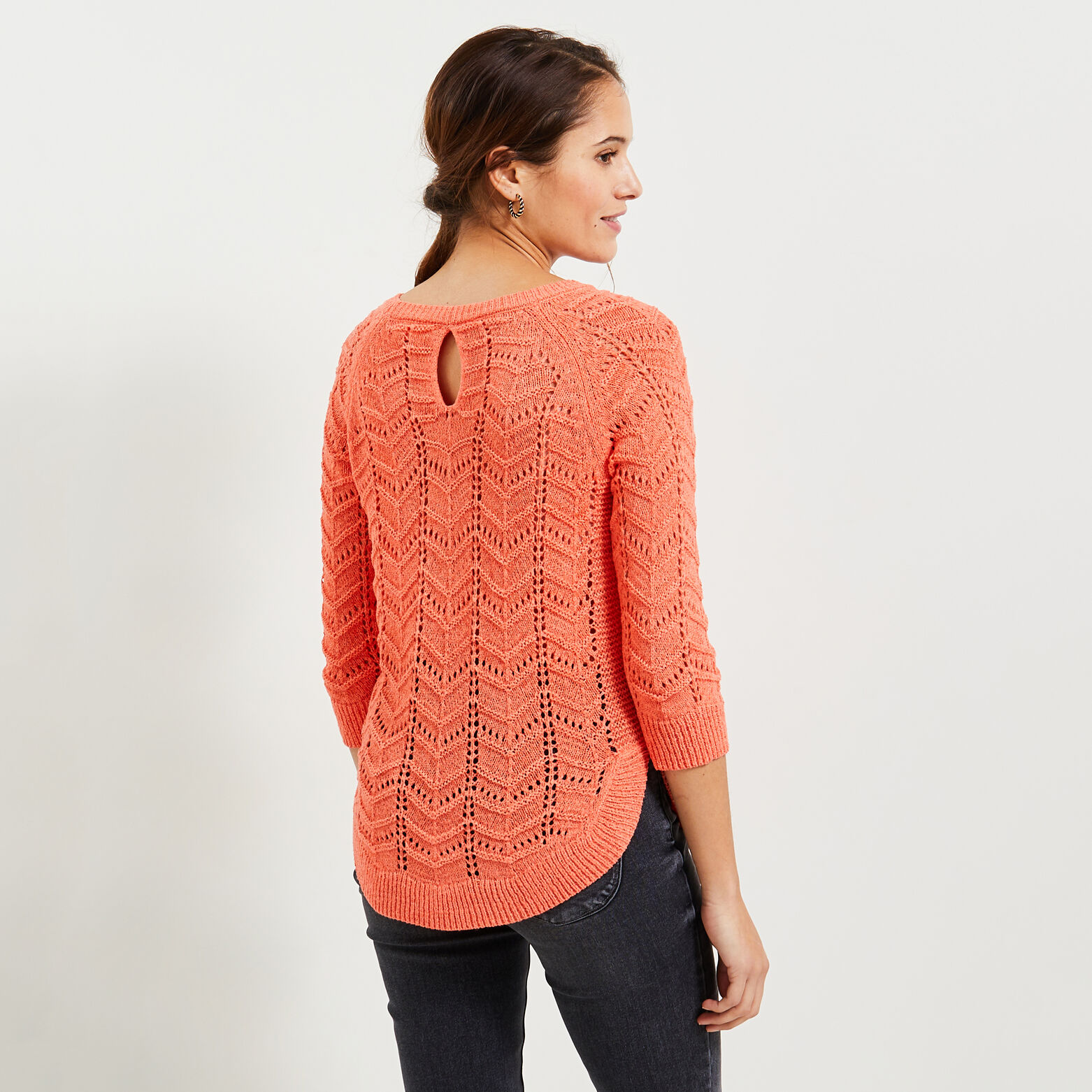 Pull tricot fantaisie femme