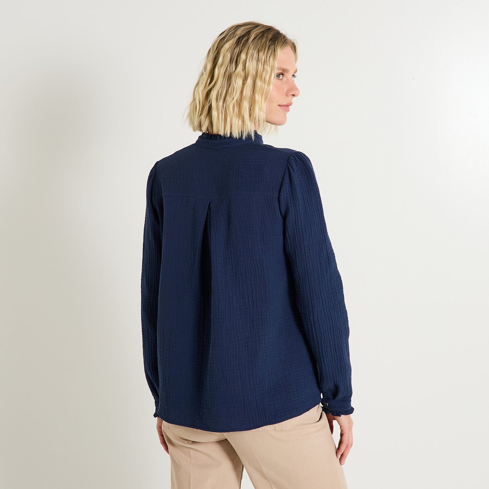 Blouse en gaze de coton femme