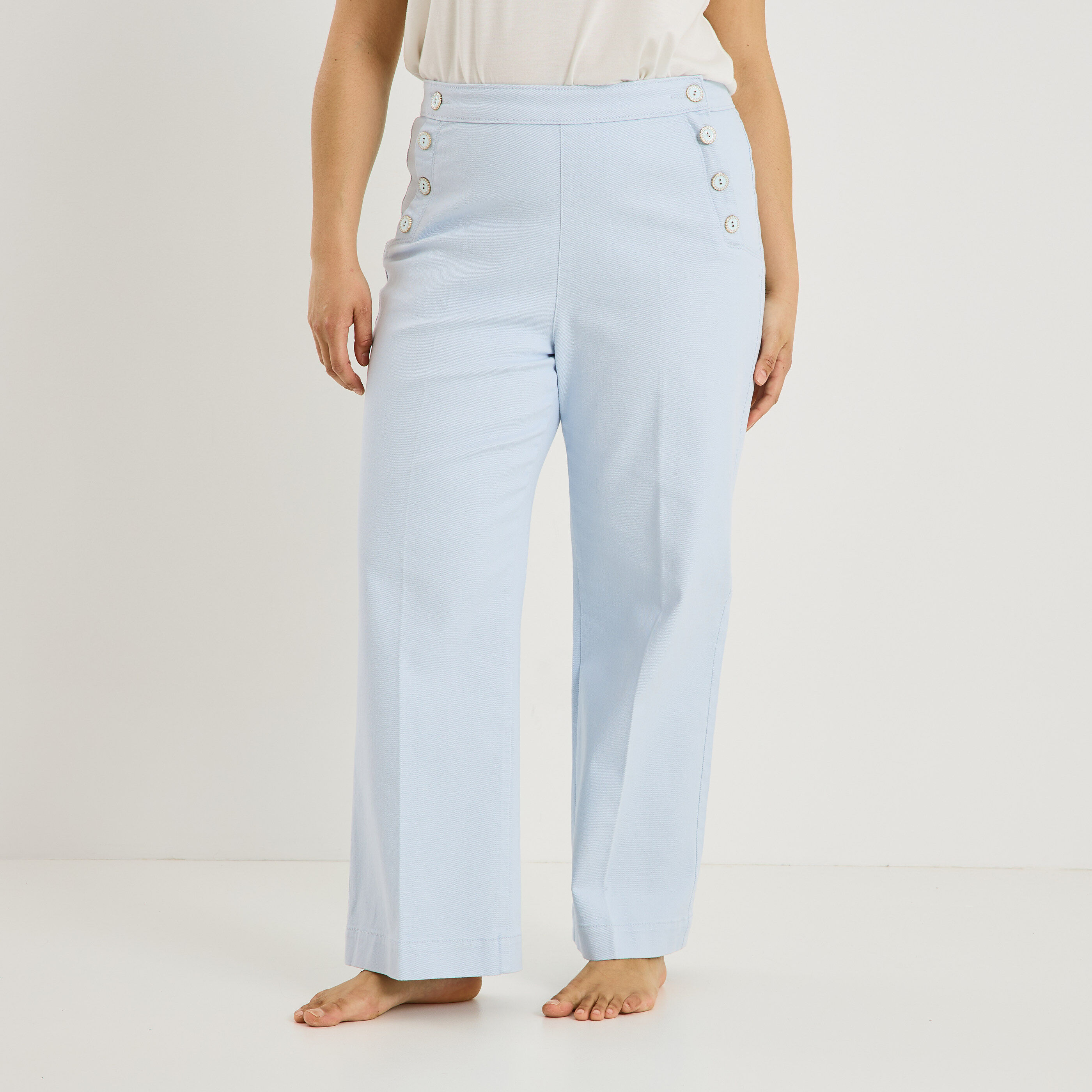 Jean flare &agrave; pont POMPON F02 femme