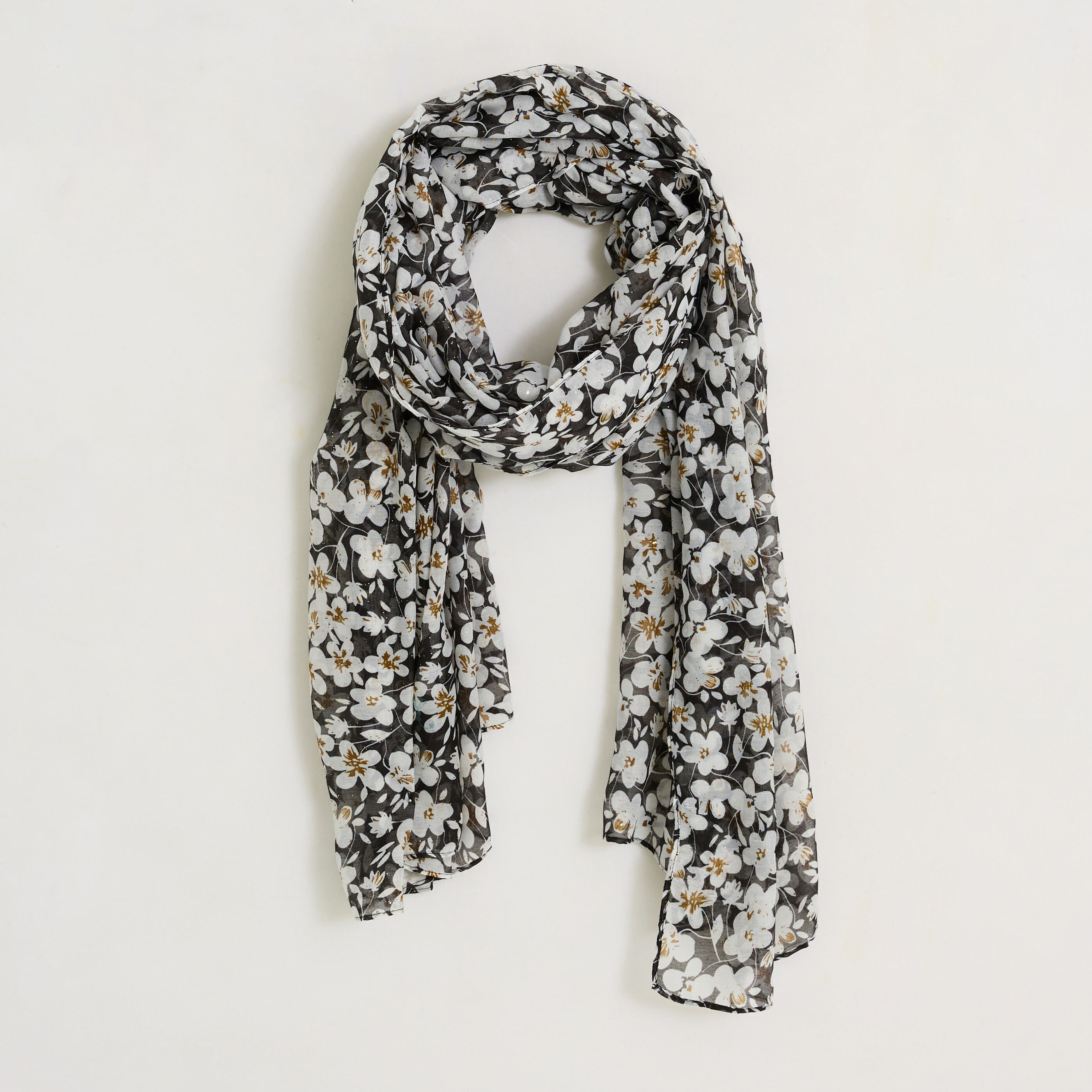 &Eacute;tole longue imprim&eacute; fleuri femme