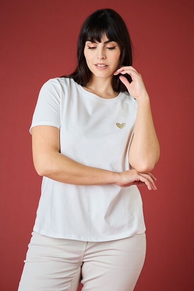 T-shirt col rond femme