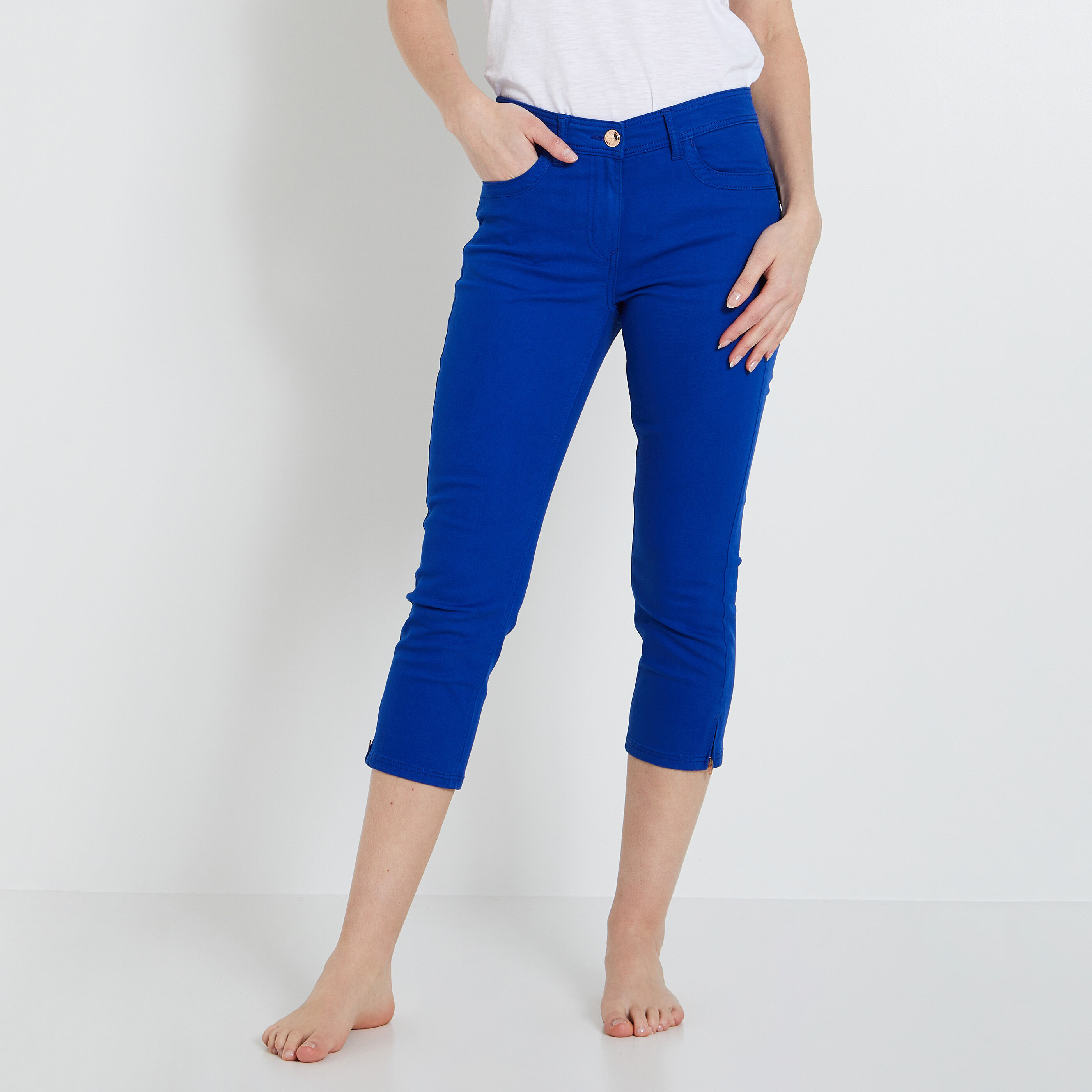 Corsaire jean femme ULTRA BLEU Graindemalice