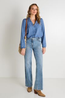 Chemise à volants femme