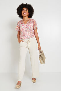 Blouse col V femme