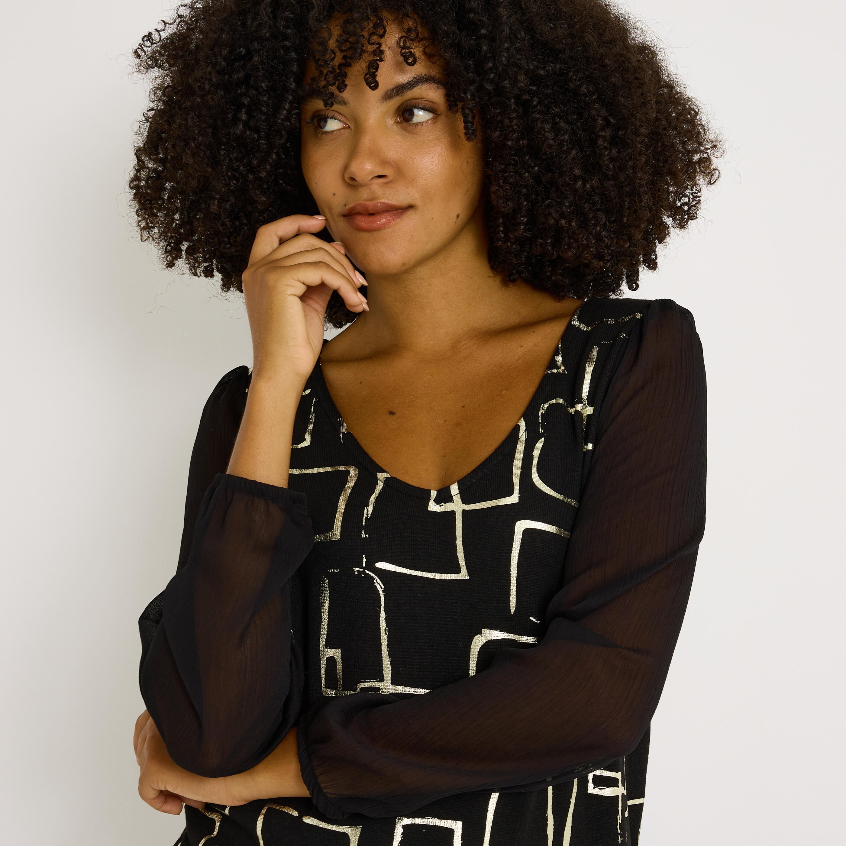 T-shirt manches en voile femme