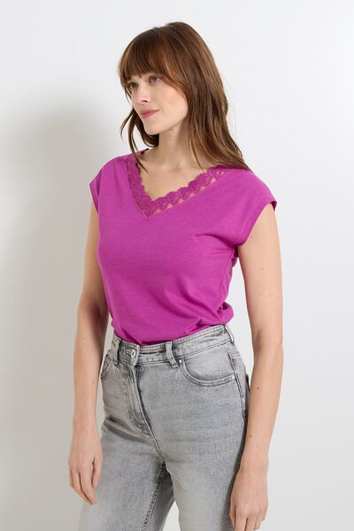 T-shirt col V femme