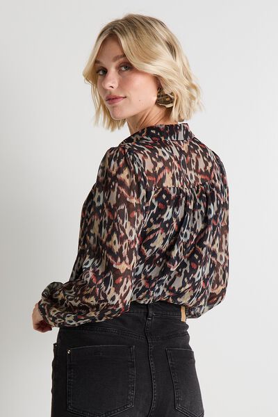 Blouse imprimée col V femme