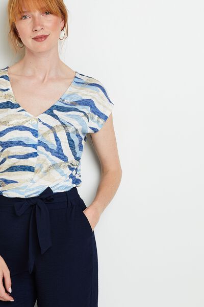 T-shirt manches courtes imprimé femme
