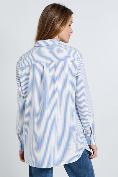 Chemise loose rayée femme
