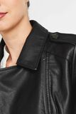 Blouson simili noir femme