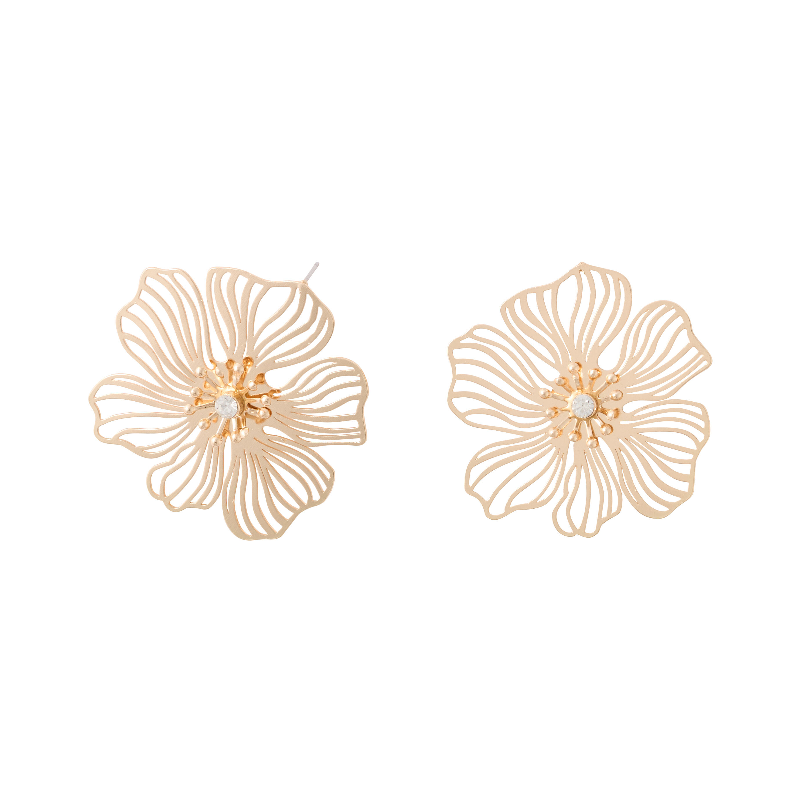 Grosses boucles d&rsquo;oreilles fleurs 