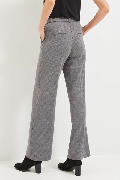 Pantalon large maille côtelée femme