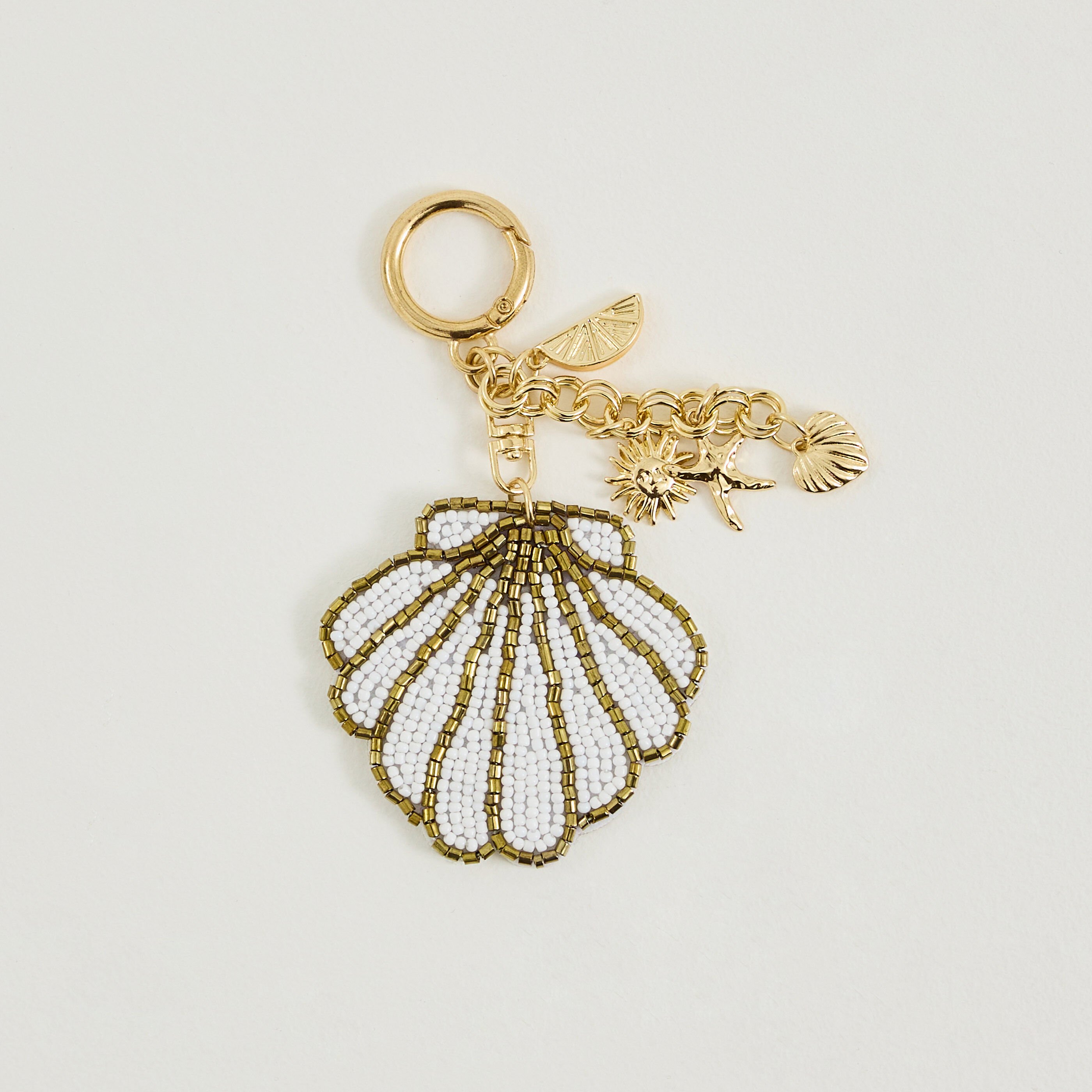 Porte-cl&eacute; fantaisie coquillage femme