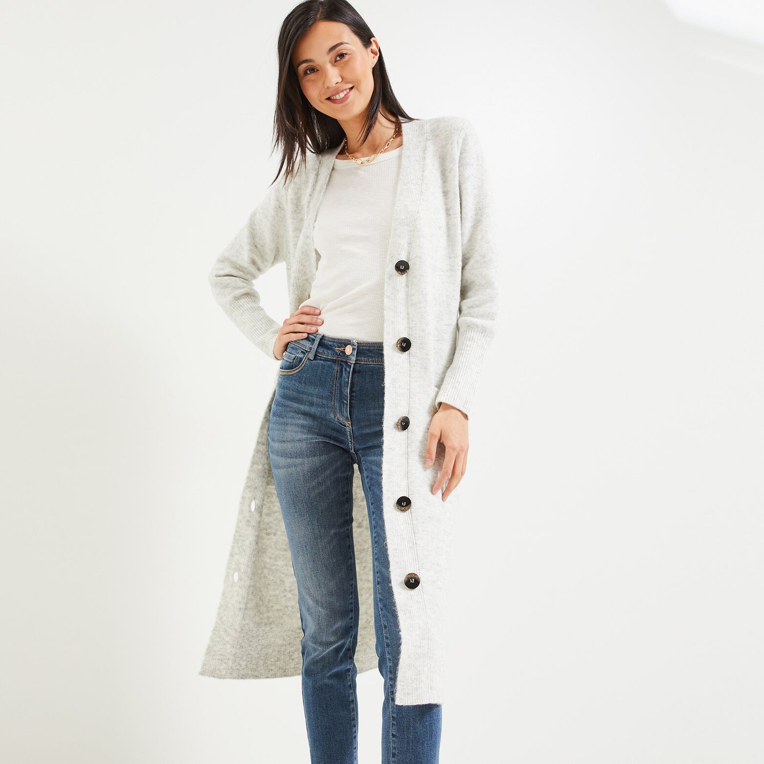 Gilet long femme