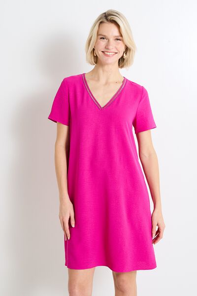Robe col V femme