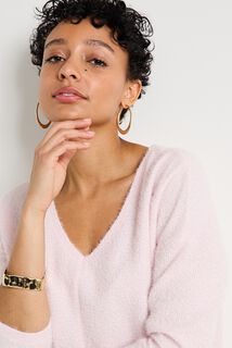 Pull col V femme