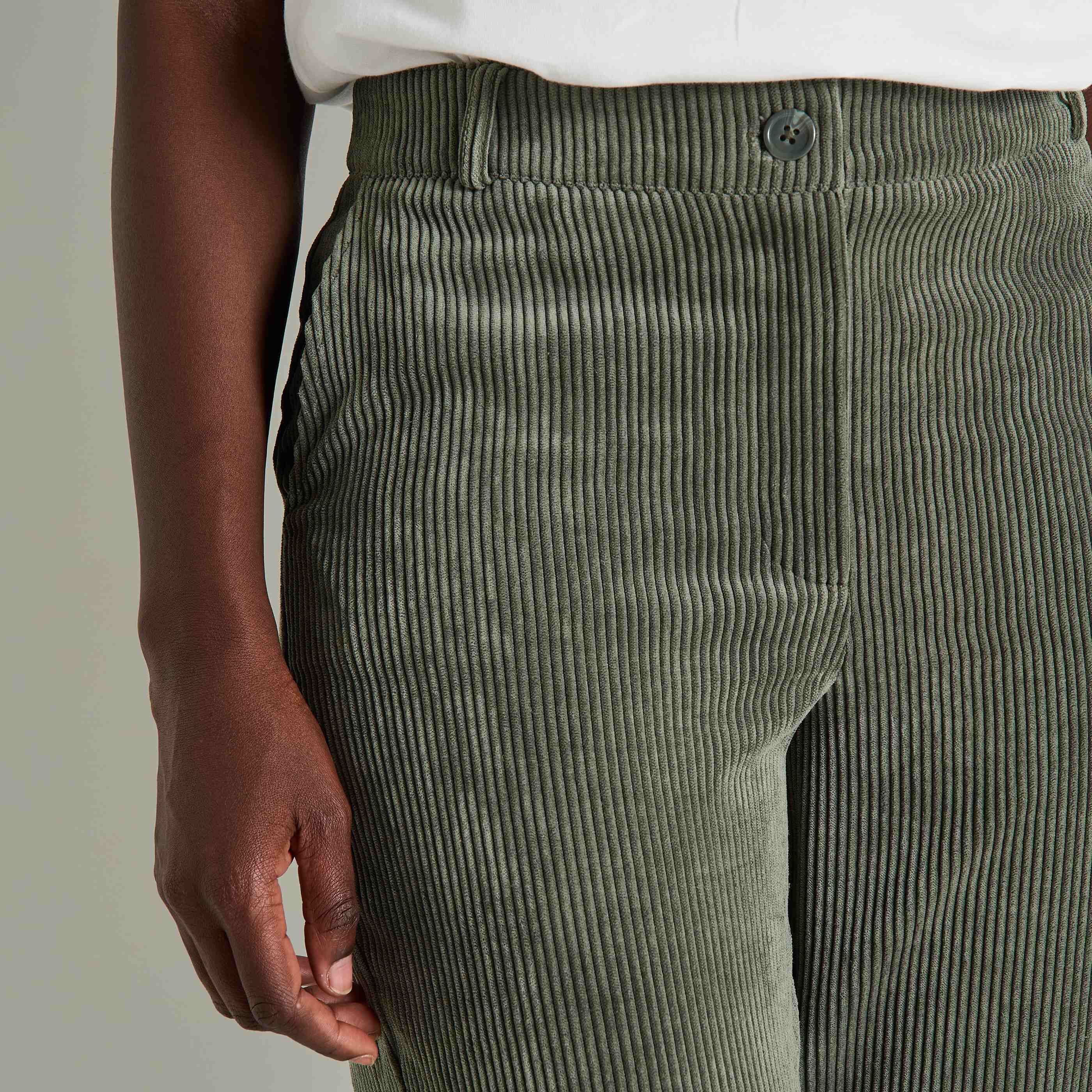 Pantalon velours flare femme