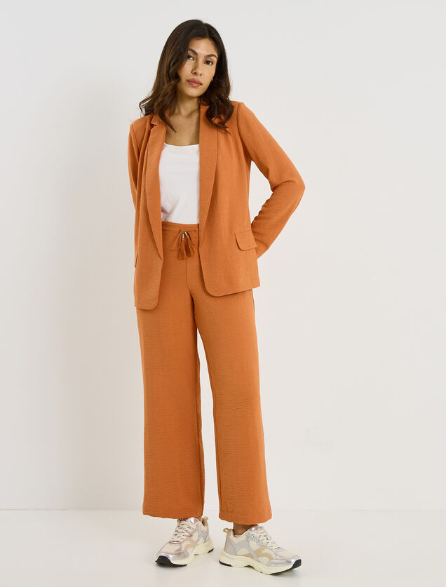 Veste fluide &agrave; col tailleur femme