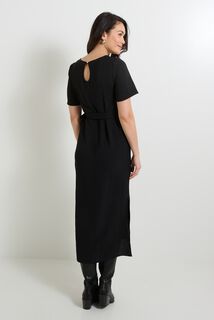 Robe longue drapée femme