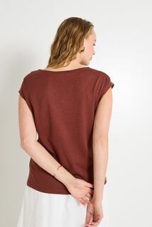 T-shirt col V femme