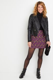 Jupe trapèze jacquard femme