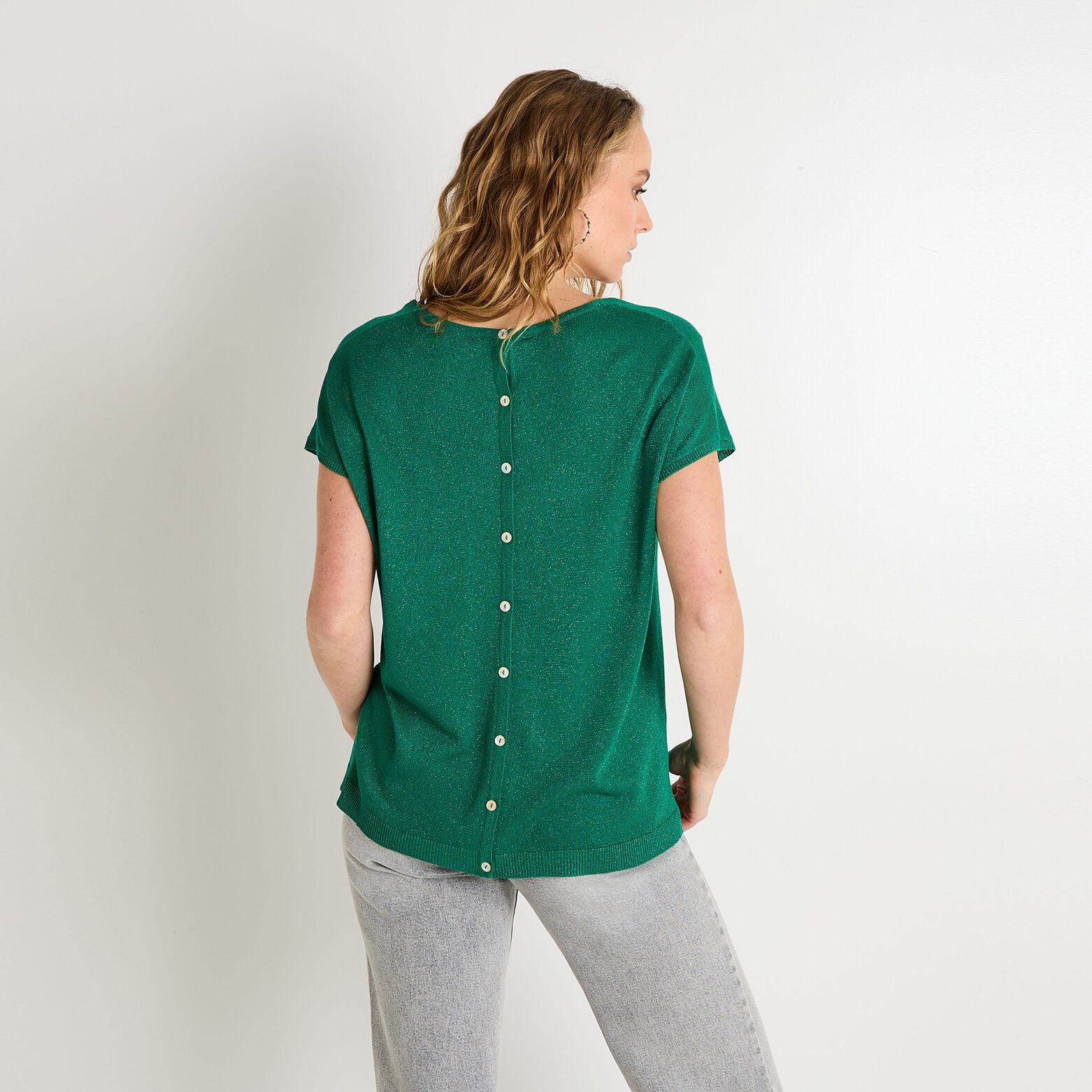 Pull manches courtes femme