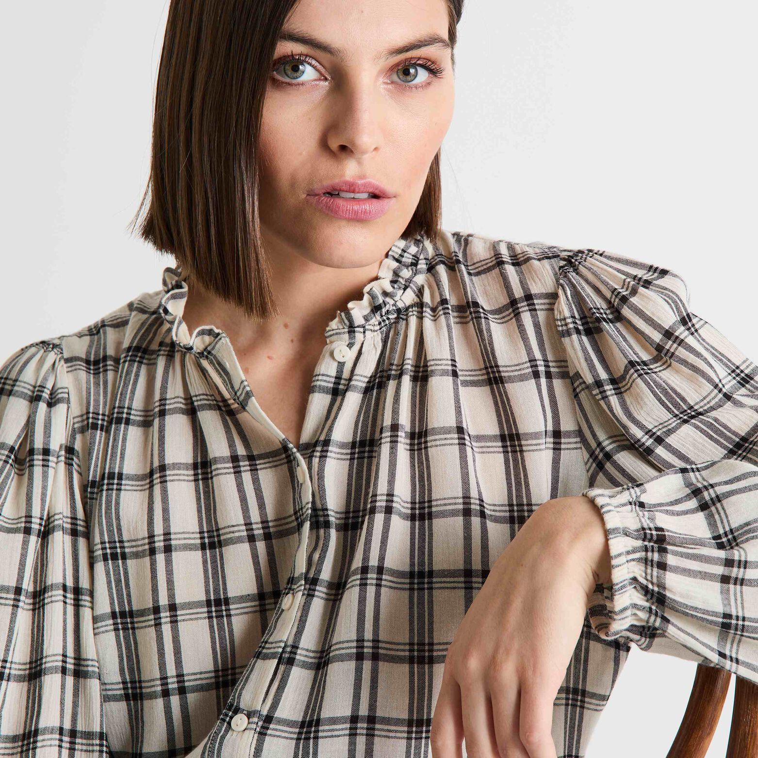 Chemise à carreaux femme