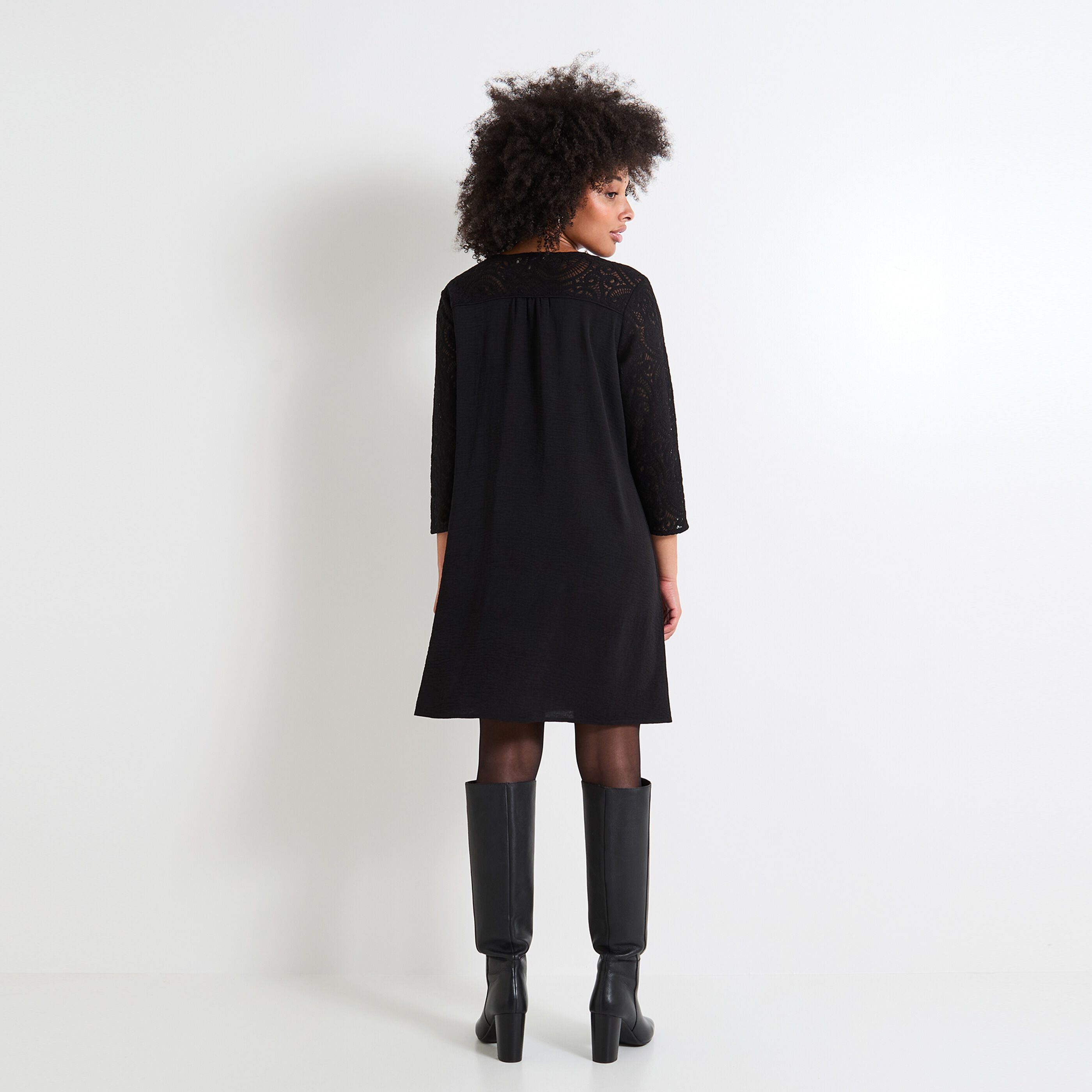 Robe fluide femme NOIR Graindemalice
