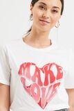 Tshirt imprimé coeur femme
