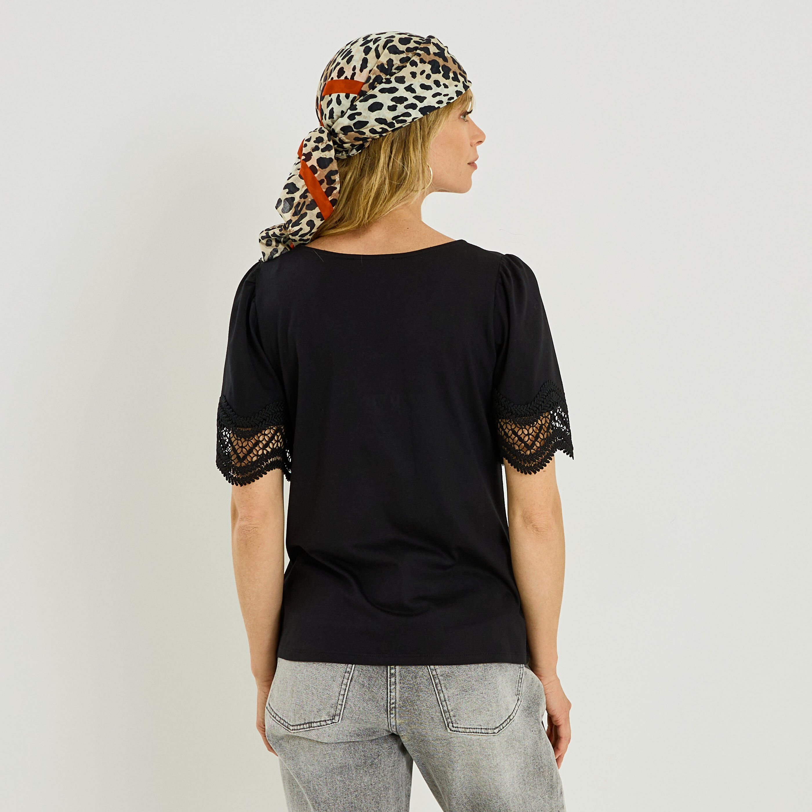 T-shirt col V femme