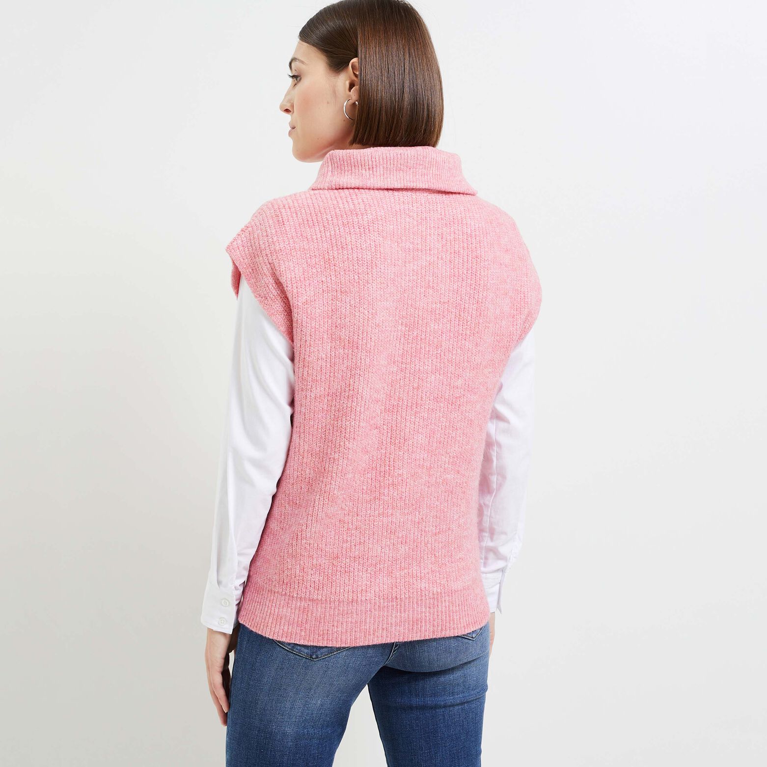Pull sans manches camioneur femme