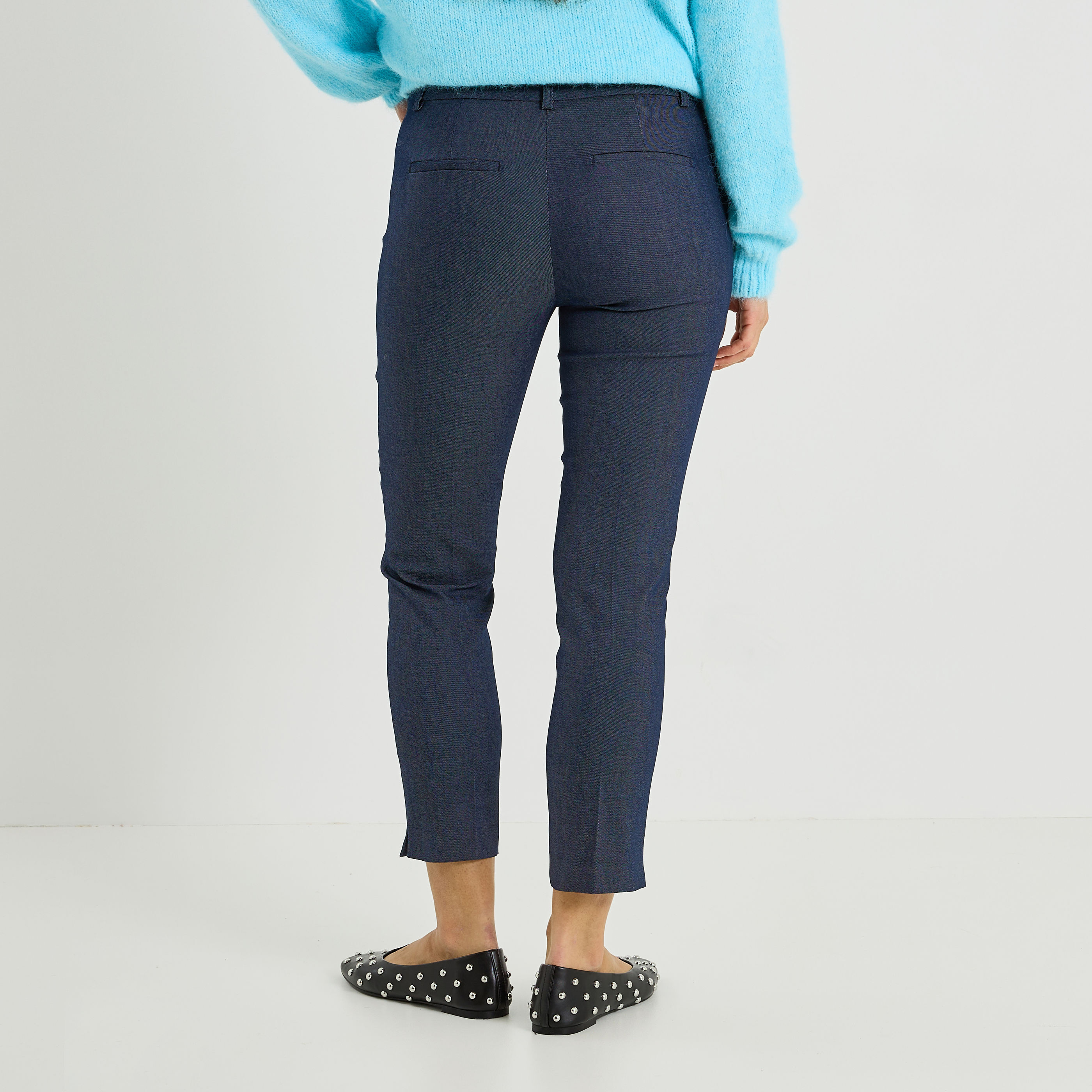 Pantalon cigarette raccourci femme