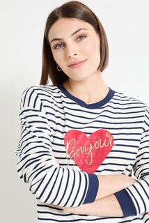 Sweat rayé femme