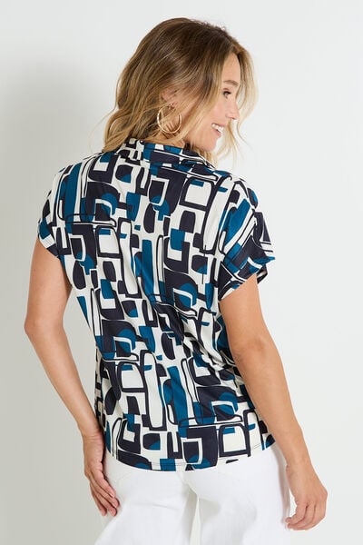 T-shirt col chemise femme