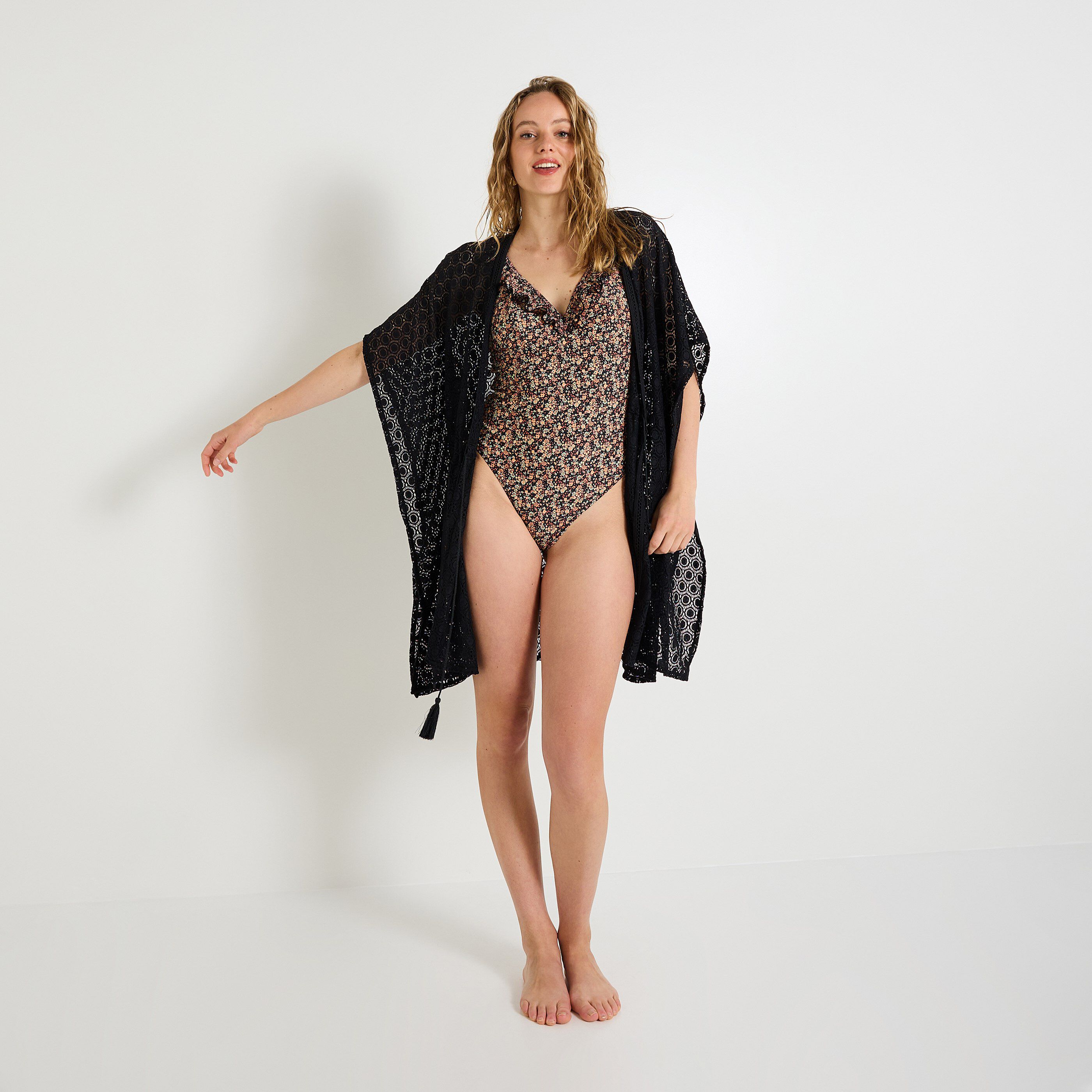 Maillot de bain 1 pi&egrave;ce fleuri femme