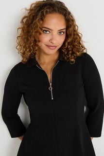 Robe trapèze en maille milano 