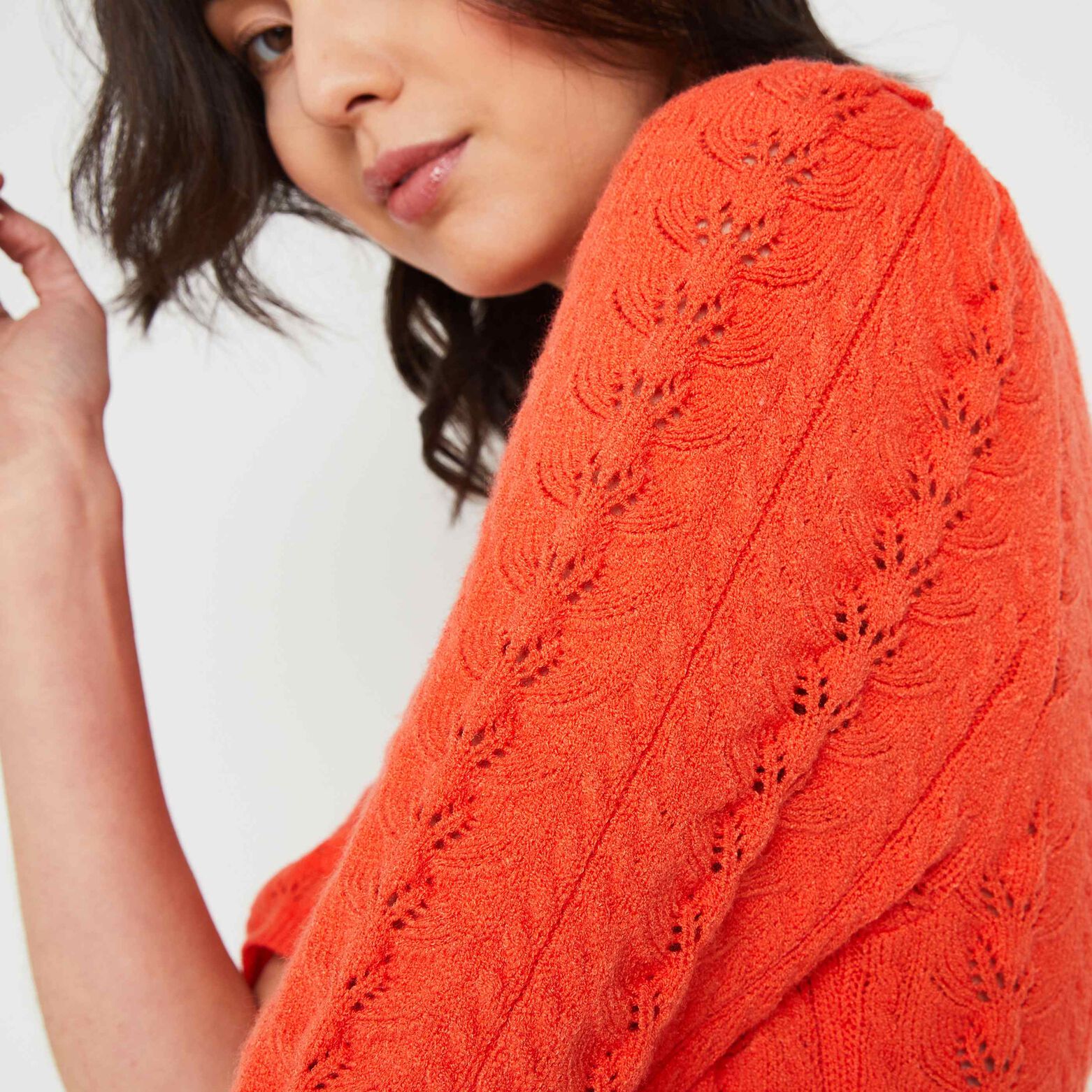 Pull manches courtes femme
