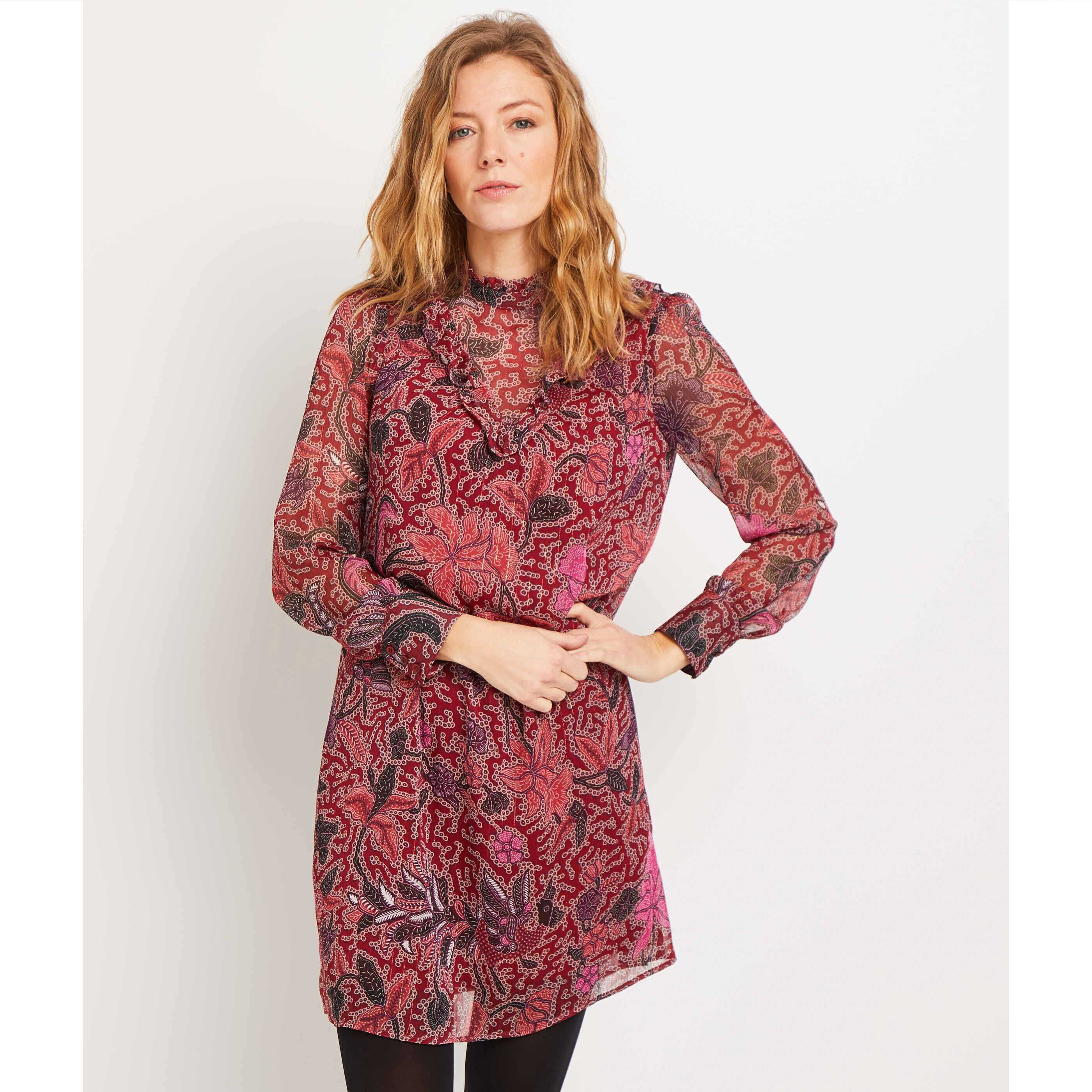 Robe en sales voile imprimé