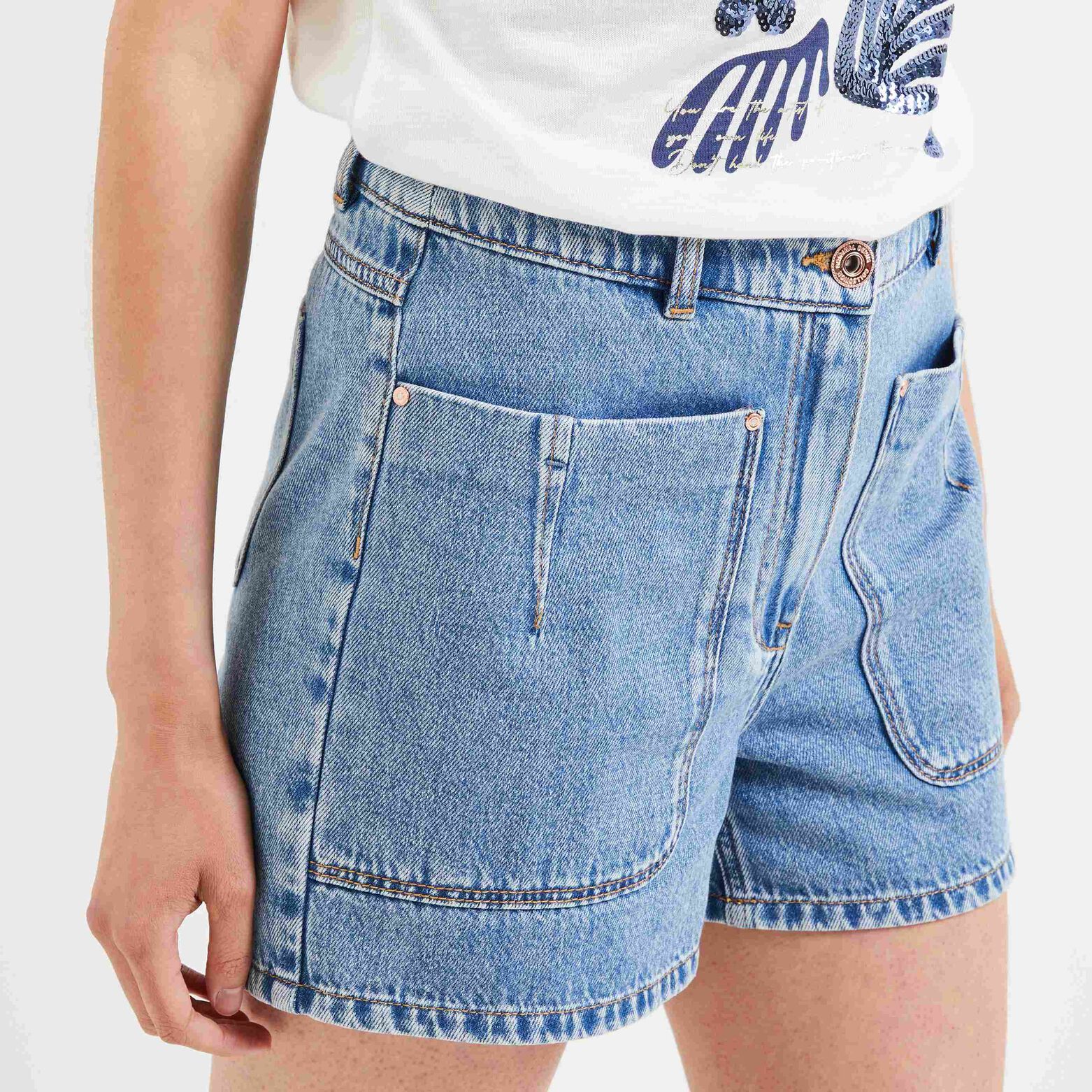 Short en jean femme