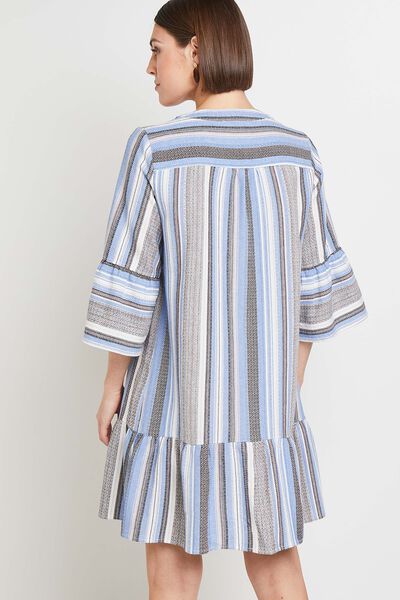Robe genoux rayée femme