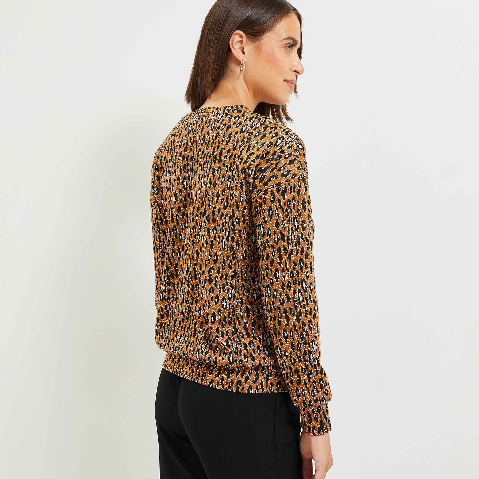 Sweat léopard femme