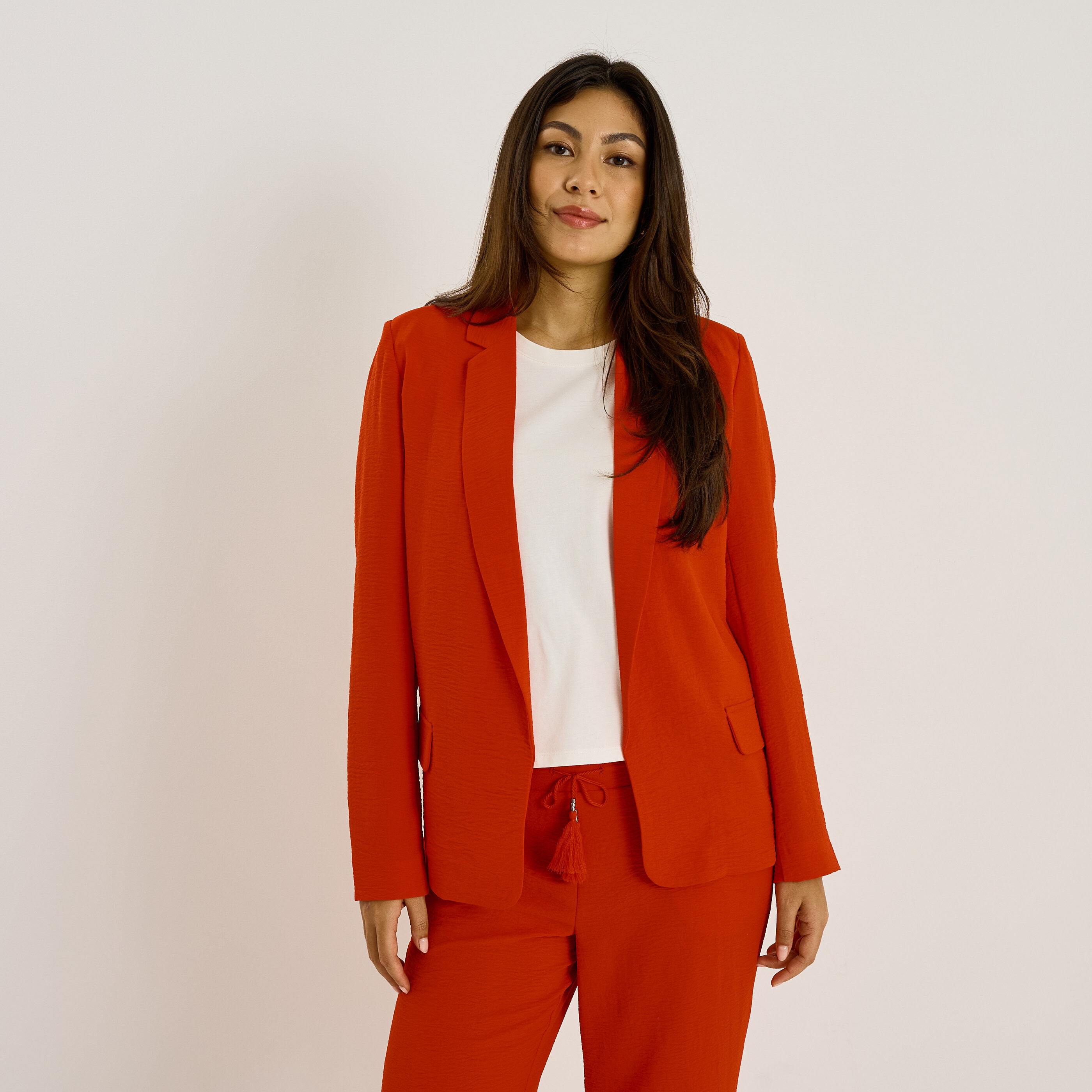 Veste fluide col tailleur femme