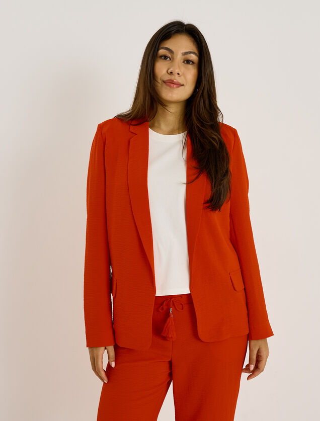Veste fluide col tailleur femme