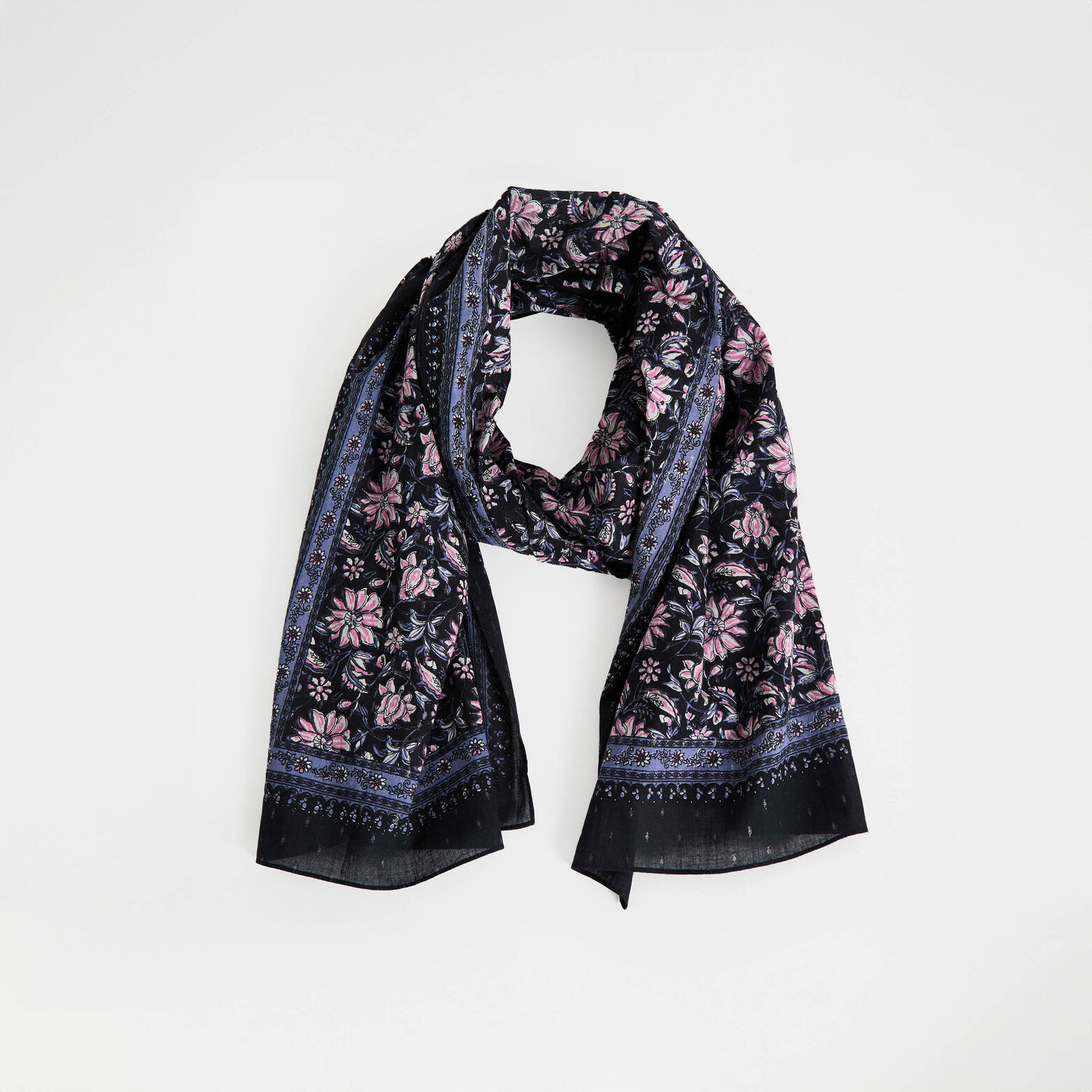Étole imprimé fleurs femme