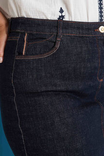 Jupe longue en denim avec fente