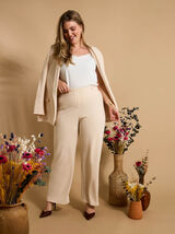 Pantalon large en maille femme