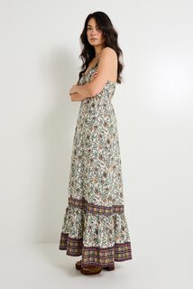 Robe longue imprimée femme