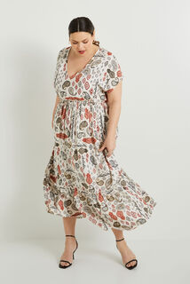 Robe longue imprimée femme