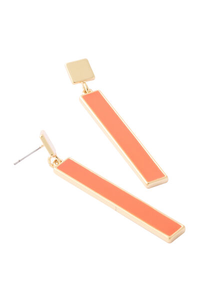 Boucles d'oreilles à tige orange